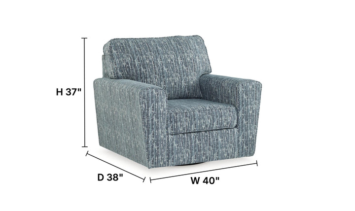 Modern Heritage Aterburm Gray Fabric Swivel Accent Chair-Jennifer Furniture