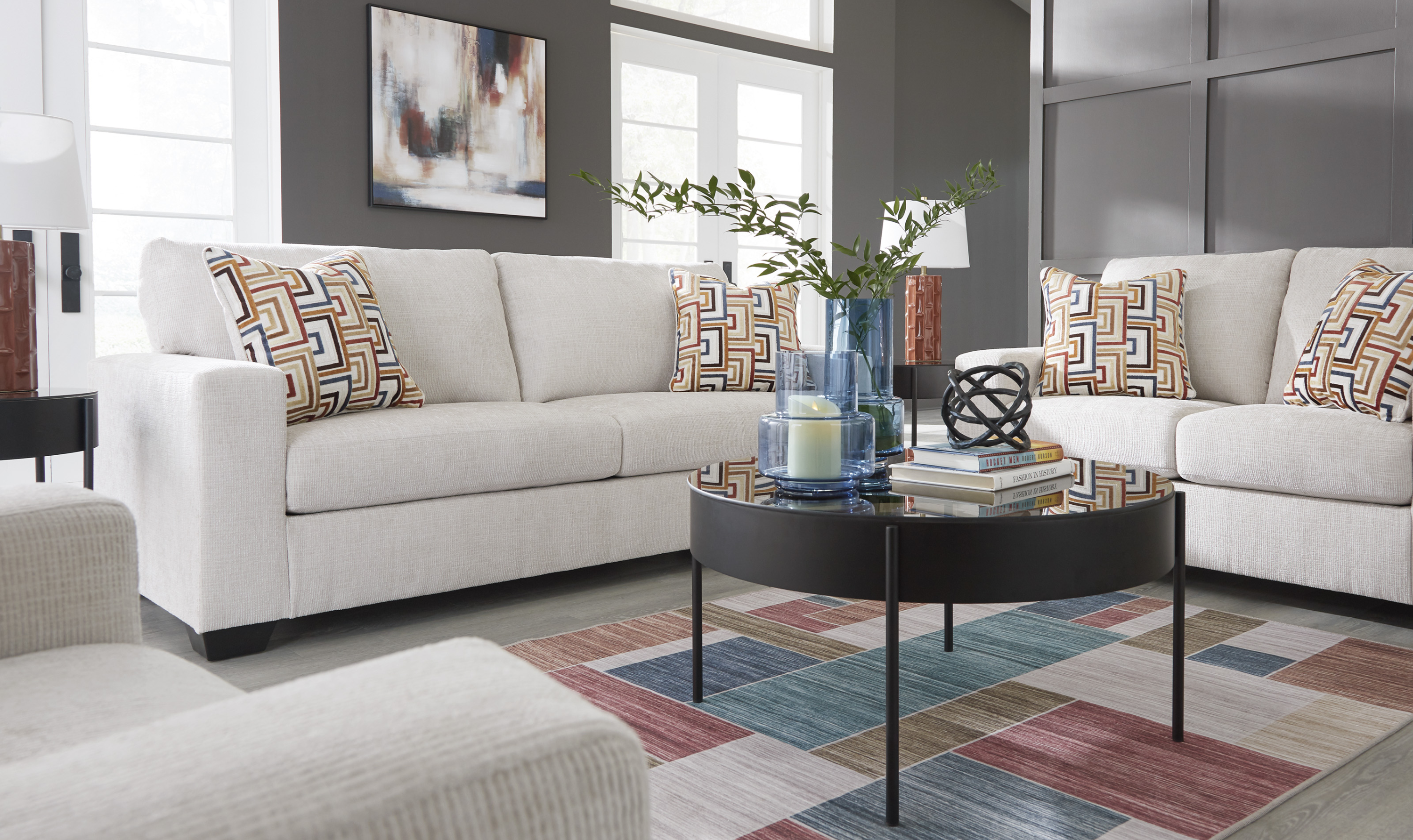 Modern Heritage Aviemore 2 Seater Pull-Out Queen Sofa Sleeper with memory Foam Mattresses-Jennifer furniture