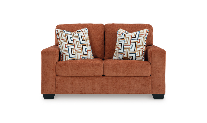 Modern Heritage Fabric Aviemore Loveseat With Pillow Cushions