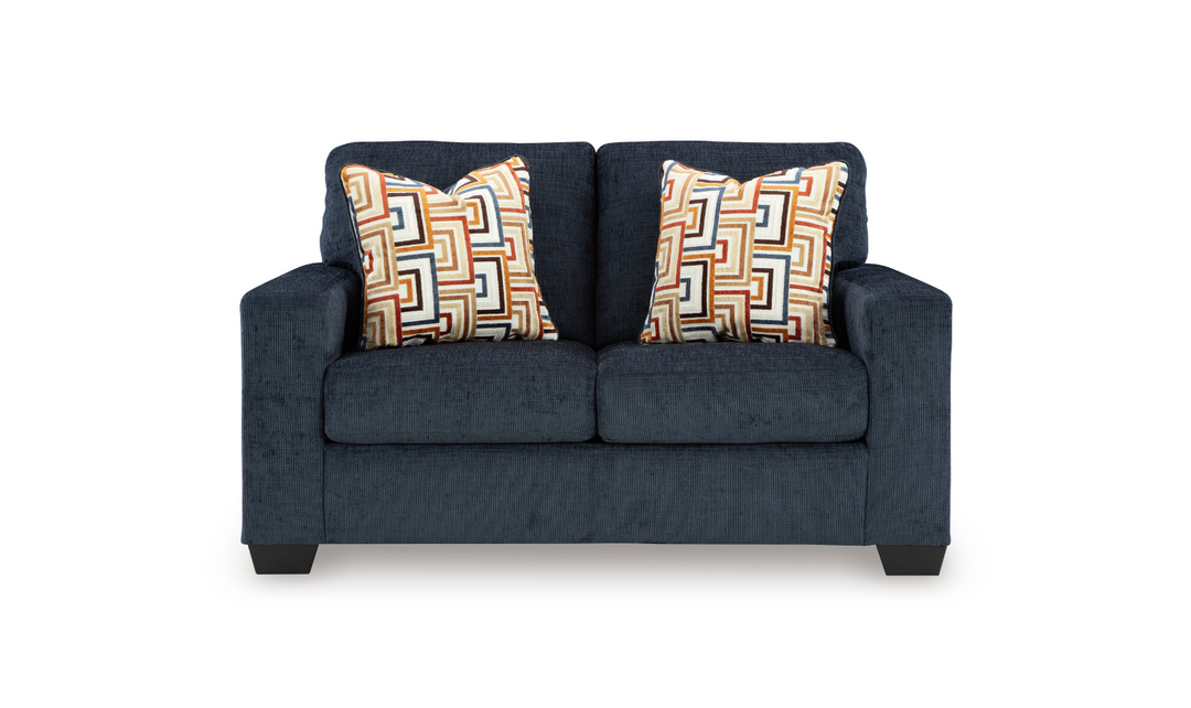 Modern Heritage Aviemore Fabric Loveseat With Pillow Cushions