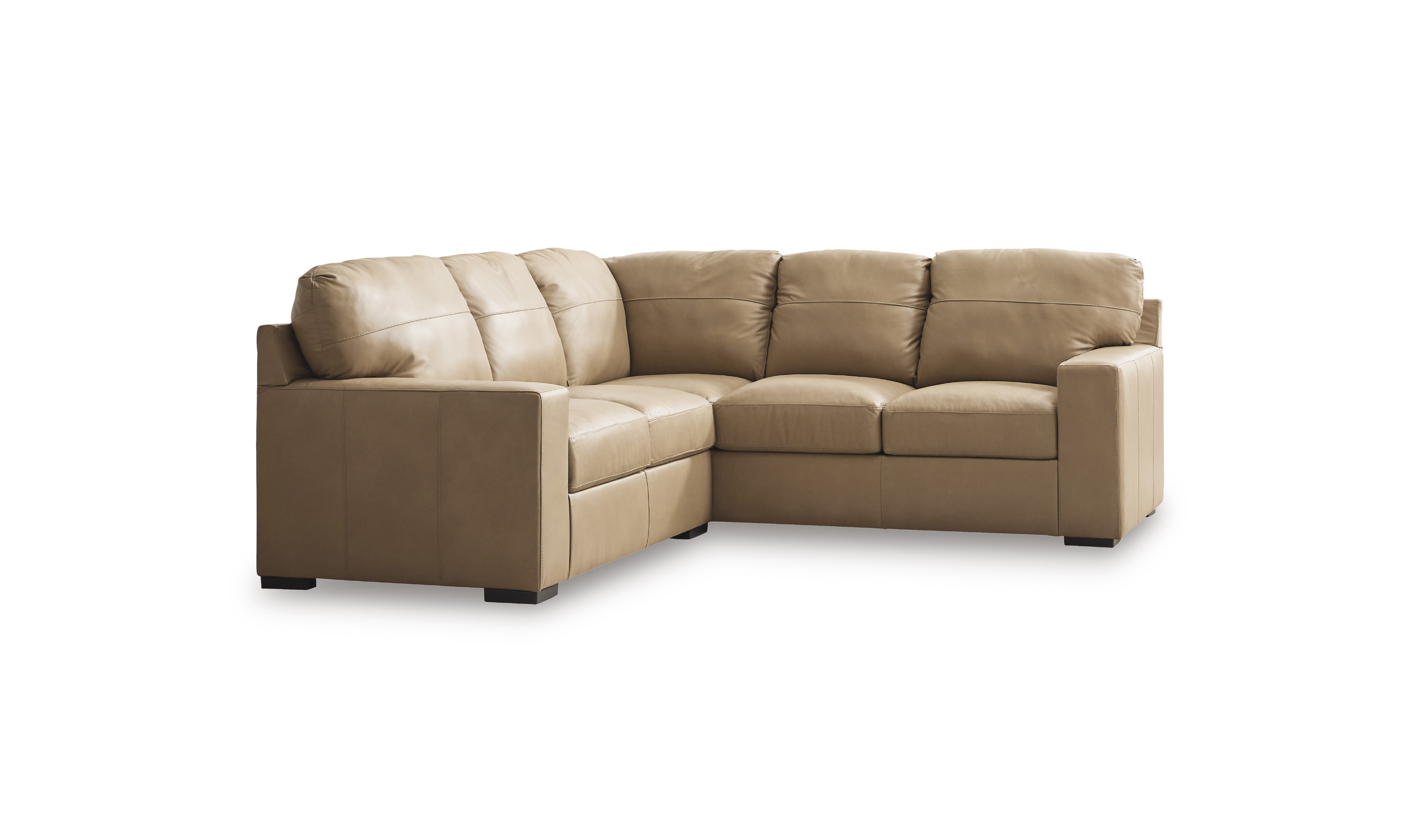 Modern Heritage Bandon Leather 2-Piece Sectional in Toffee