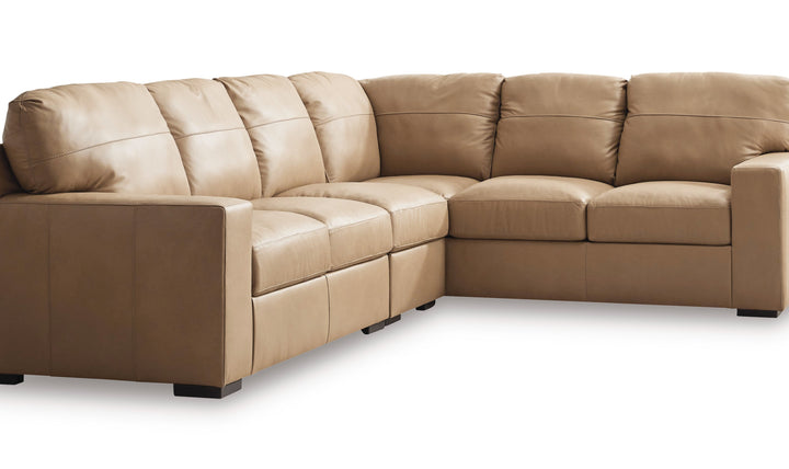 Modern Heritage Bandon Leather 2-Piece Sectional in Toffee-Jennifer Furniture