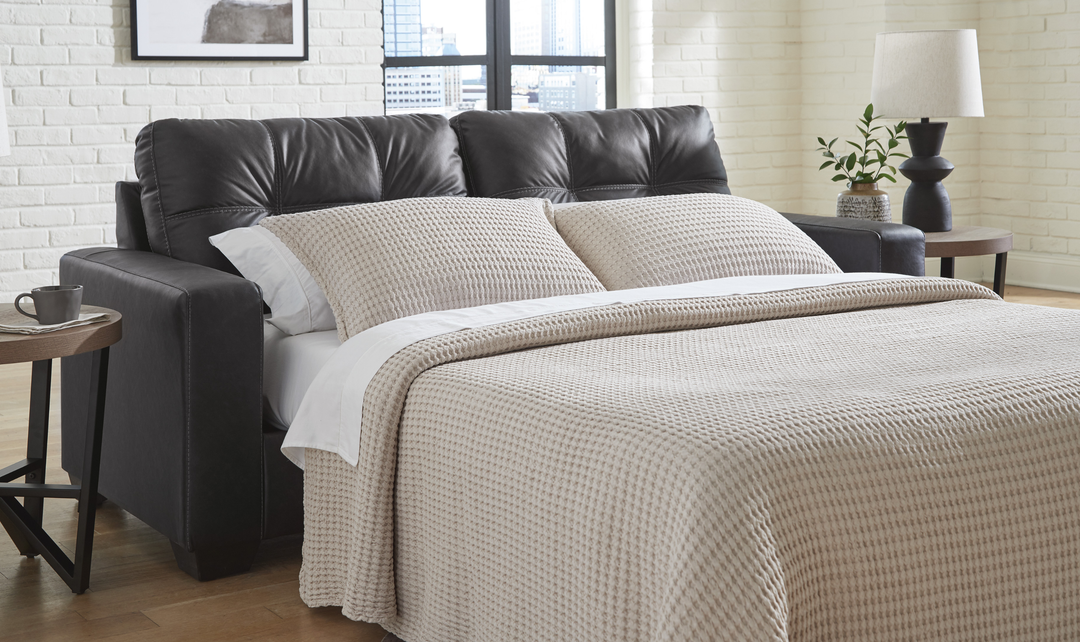 Modern Heritage Barlin Mills Queen Sofa Sleeper in Faux Leather-jennifer Furniture