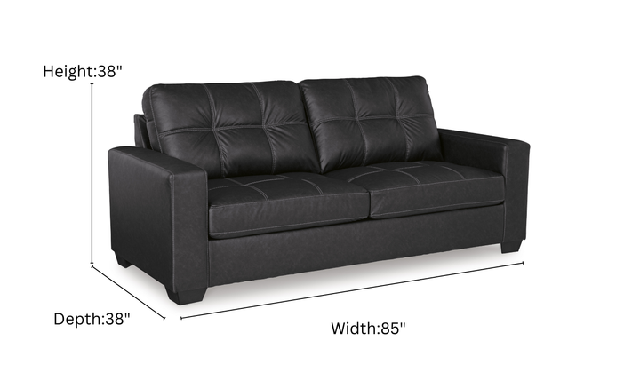 Modern Heritage Barlin Mills Queen Sofa Sleeper in Faux Leather