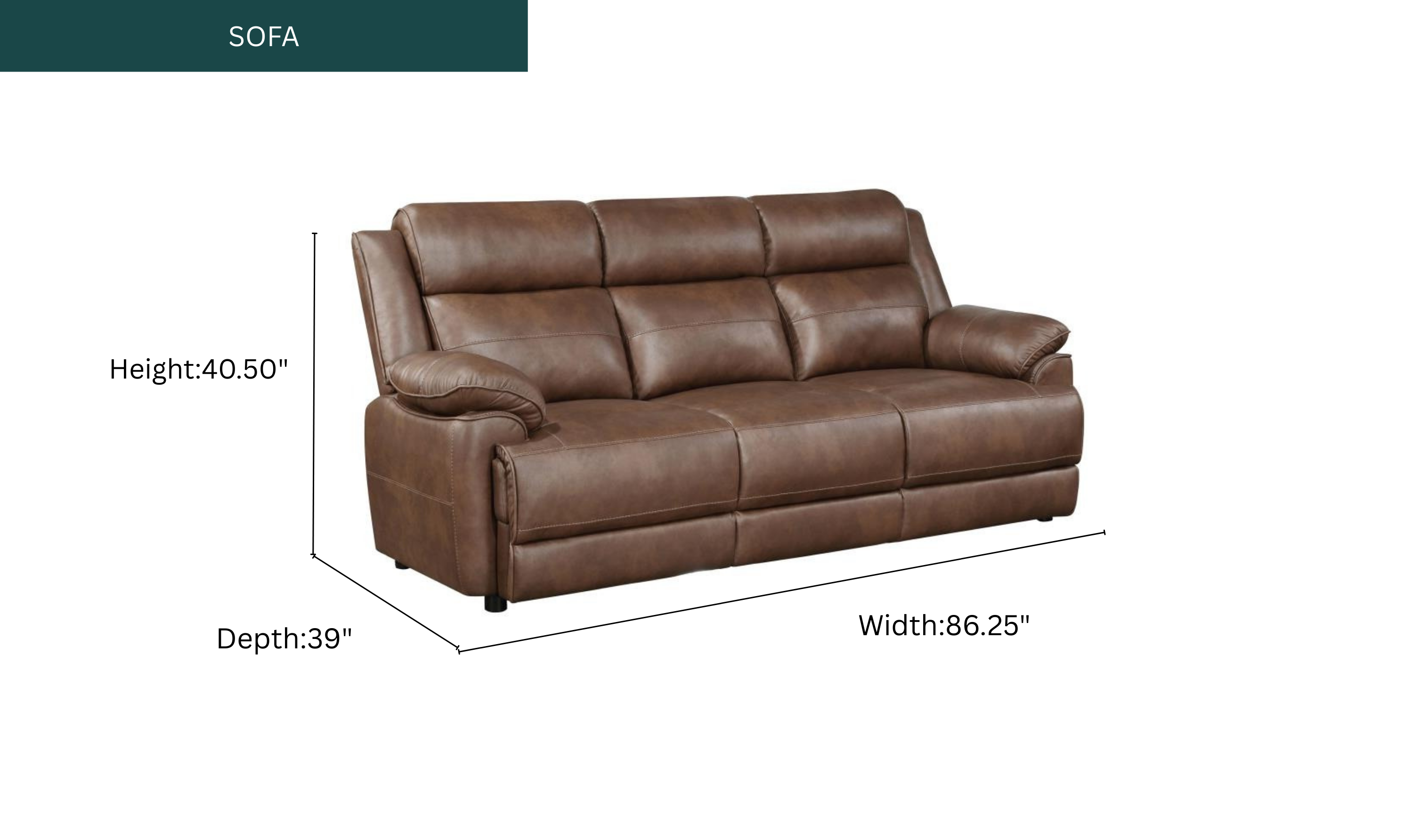 Modern Heritage Ellington Fabric 2-piece Sofa Set with Padded Arms-Jennifer Furniture