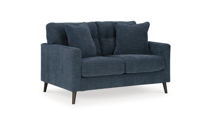 Modern Heritage Bixler Fabric Tufted Back Track Arm Loveseat-JenniferFurniture