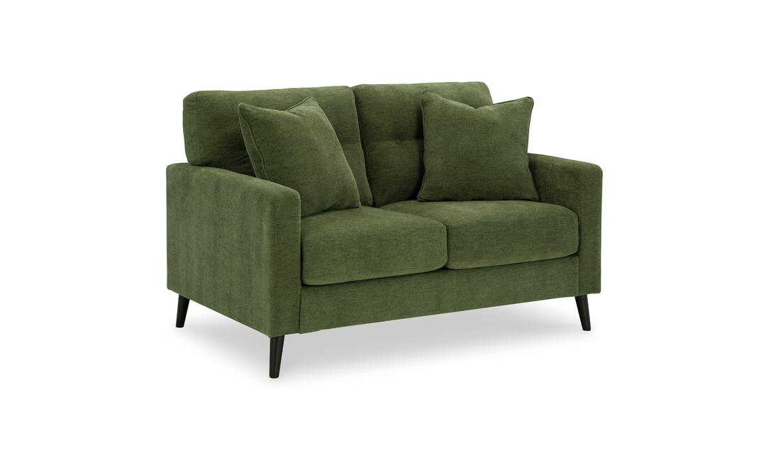 Modern Heritage Bixler Fabric Tufted Back Track Arm Loveseat-JenniferFurniture
