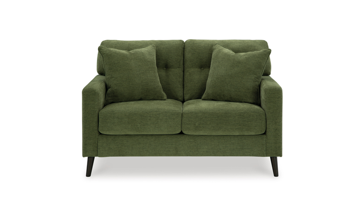 Modern Heritage Bixler Fabric Tufted Back Track Arm Loveseat-JenniferFurniture