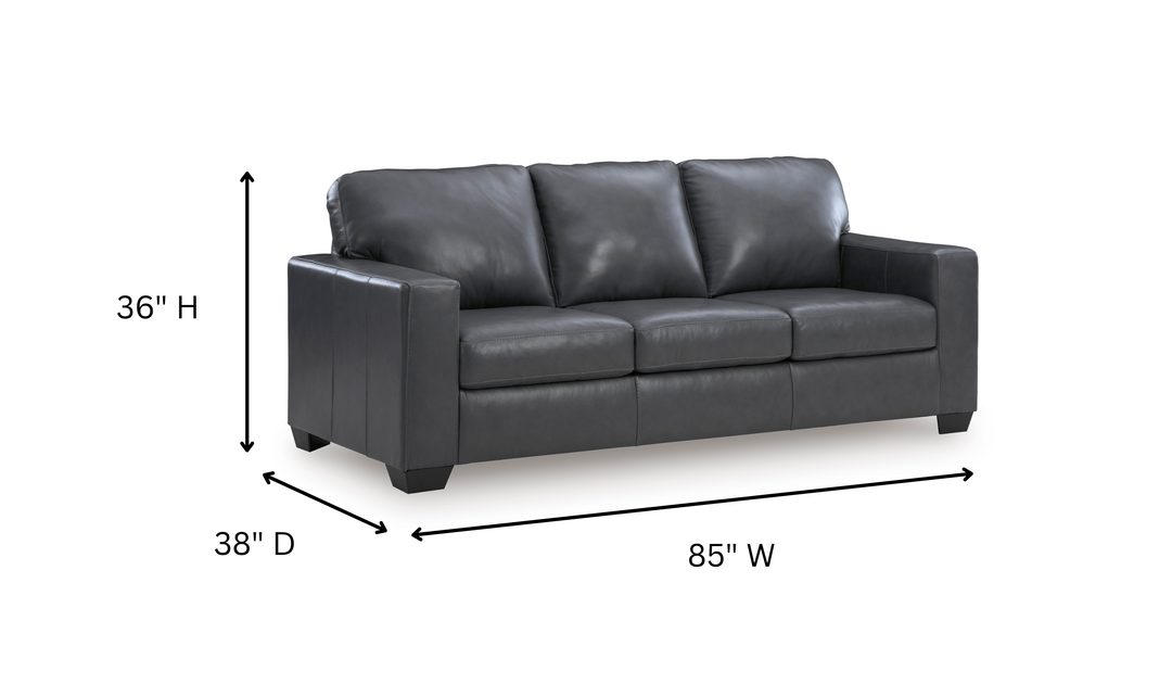 Modern Heritage Bolsena 3-Seater Leather Queen Sofa Sleeper