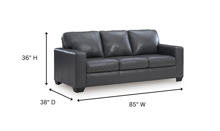 Modern Heritage Bolsena 3-Seater Leather Queen Sofa Sleeper