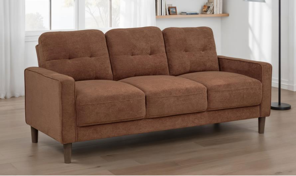 Modern Heritage Bowen Fabric Track Arm Tufted 3 Seater Sofa-Jennifer Furniture