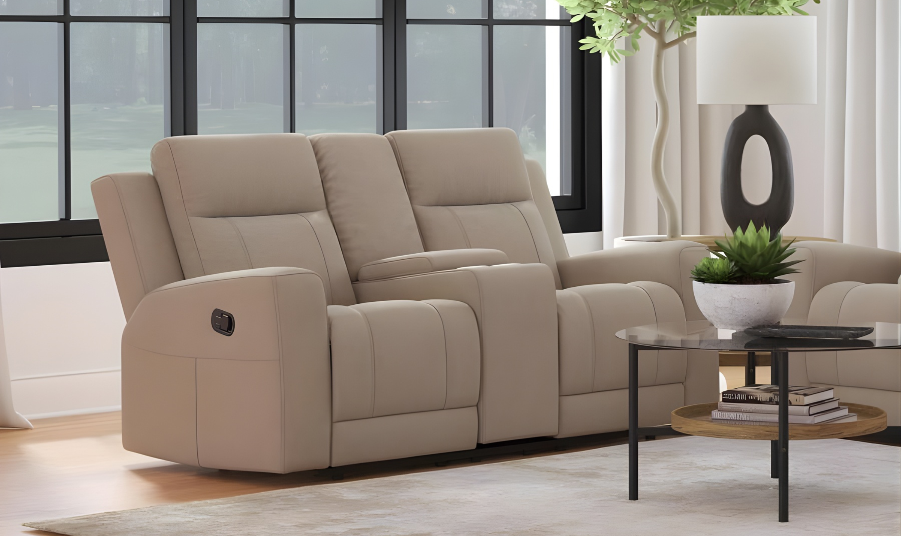 Modern Heritage Brentwood Fabric Reclining Living Room Set-jennifer