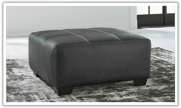 Modern Heritage Brixley Pier Oversized Accent Ottoman in  Graphite Gray