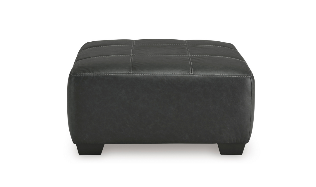 Modern Heritage Brixley Pier Oversized Accent Ottoman in  Graphite Gray