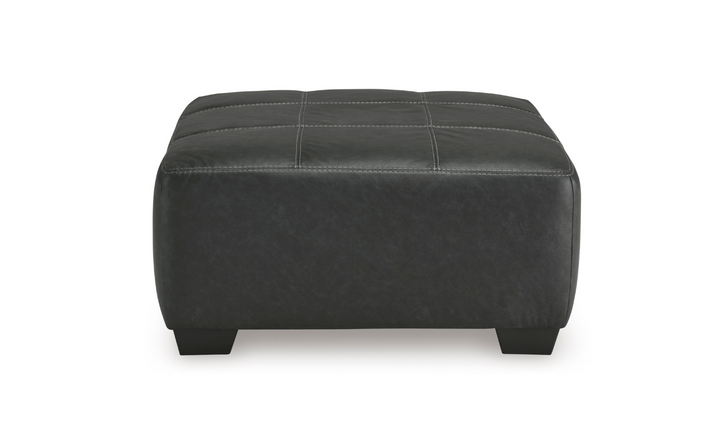 Modern Heritage Brixley Pier Oversized Accent Ottoman in  Graphite Gray