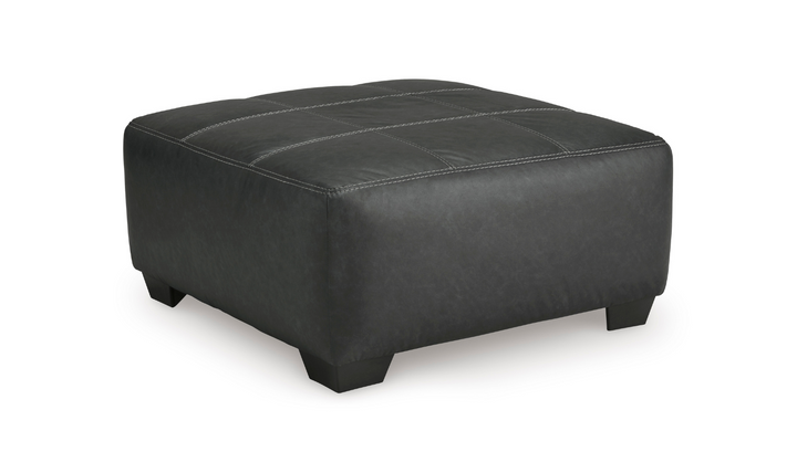Modern Heritage Brixley Pier Oversized Accent Ottoman in  Graphite Gray