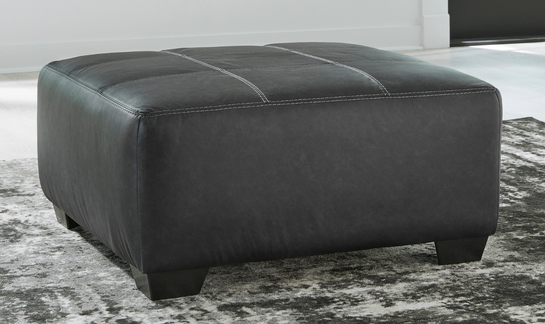 Modern Heritage Brixley Pier Oversized Accent Ottoman in  Graphite Gray