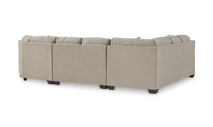 Modern Heritage Brogan Bay 3-Piece Sectional with Cuddler in Cork-Jennifer Furniture