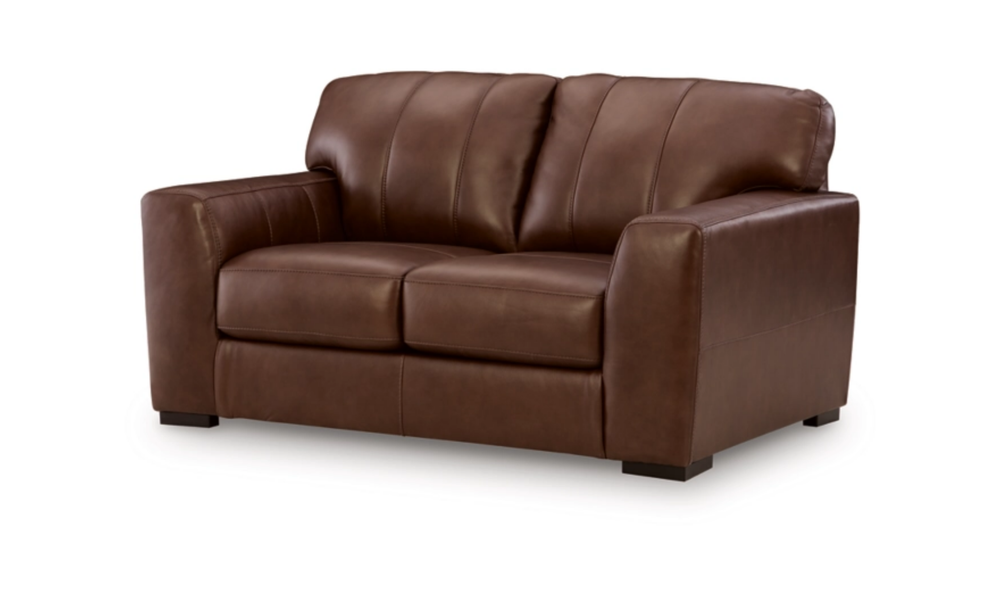 Modern Heritage Brogliano Canyon Leather Loveseat-Jennifer Furniture