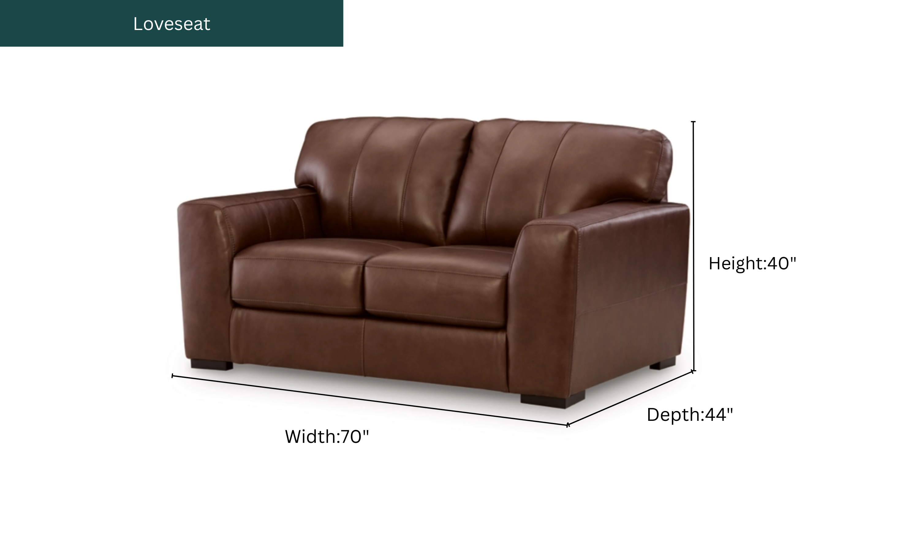 Modern Heritage Brogliano Leather Living Room Set