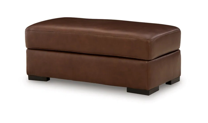 Modern Heritage Brogliano Canyon Leather Ottoman-Jennifer Furniture