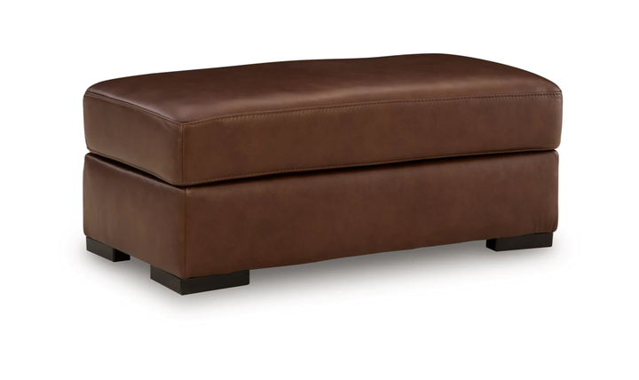 Modern Heritage Brogliano Canyon Leather Ottoman-Jennifer Furniture