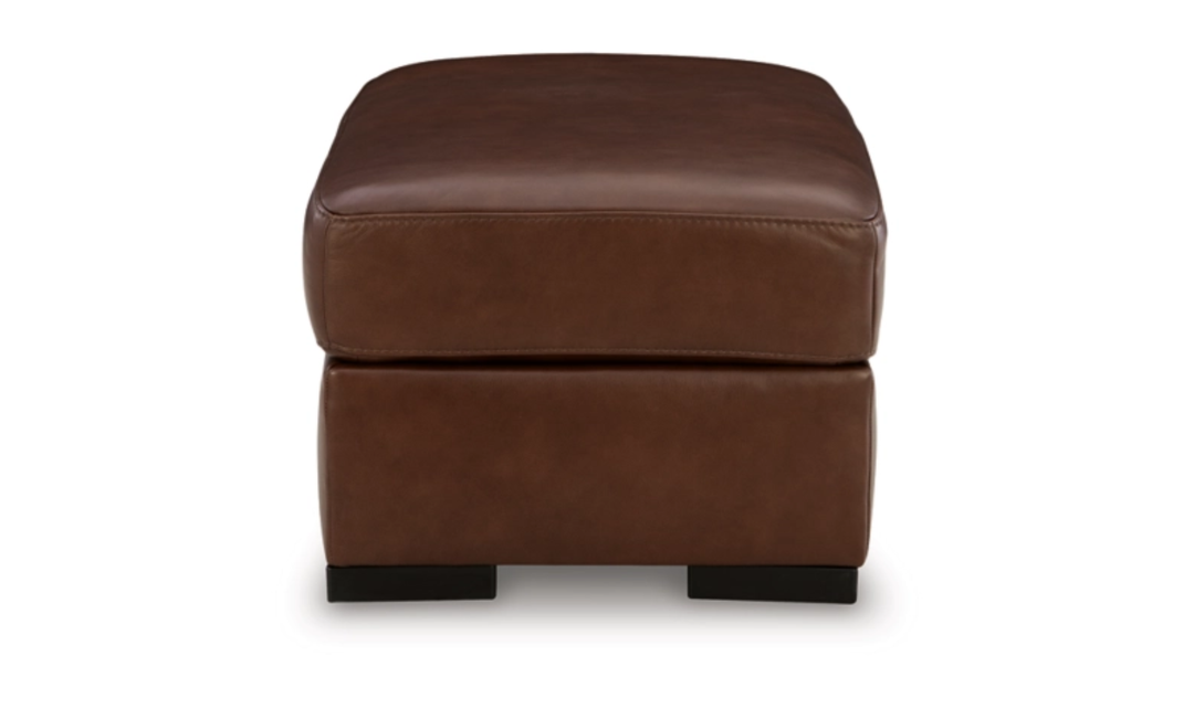 Modern Heritage Brogliano Canyon Leather Ottoman-Jennifer Furniture