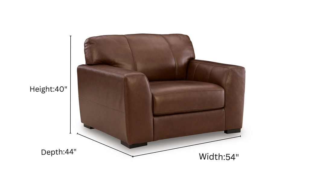 Modern Heritage Brogliano Canyon Leather Chair and a Half-Jennifer Furniture