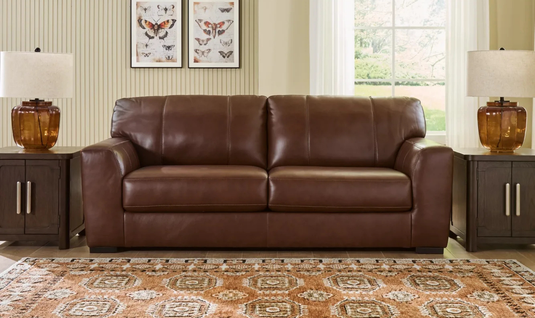 Modern Heritage Brogliano Leather Canyon Sofa-Jennifer Furniture