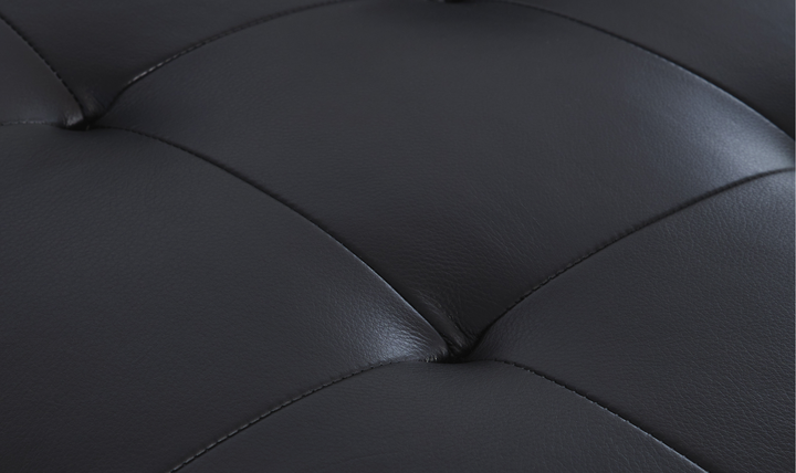 Modern Heritage Bryceview Leather Onyx Black Loveseat-Jennifer Furniture