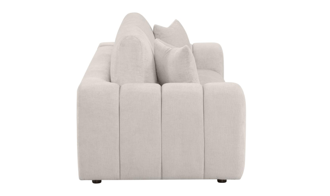 Coaster Burnett Chenille Fabric Wide Arm Sofa