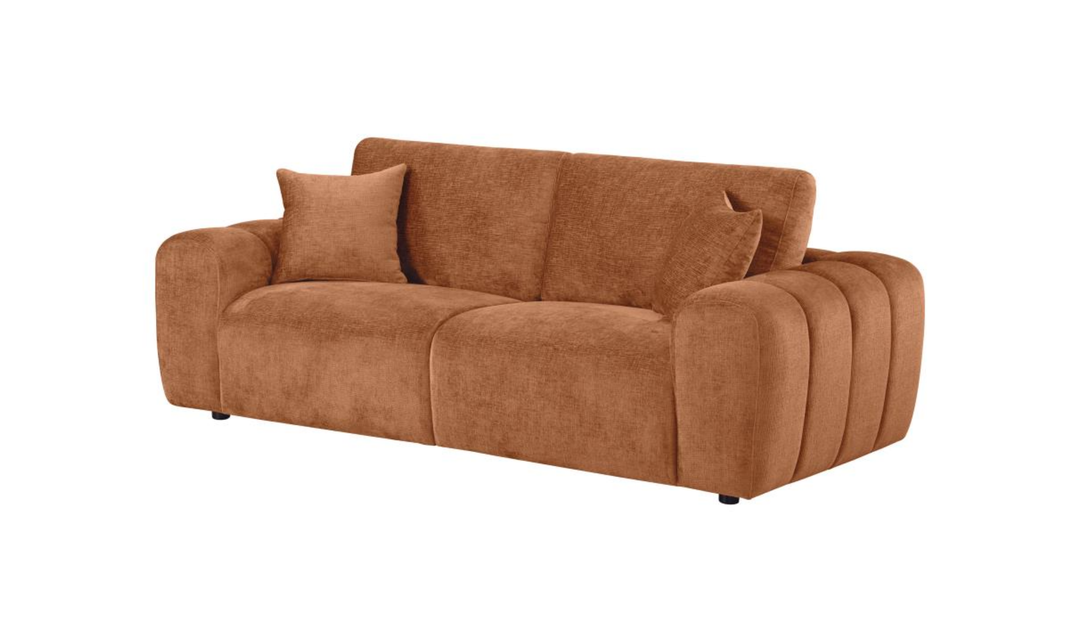 Coaster Burnett Chenille Fabric Wide Arm Sofa