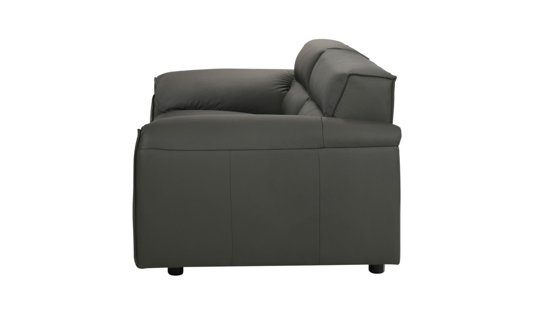 Modern Heritage Buxton Leather Loveseat with Wide Track Arms-jennifer