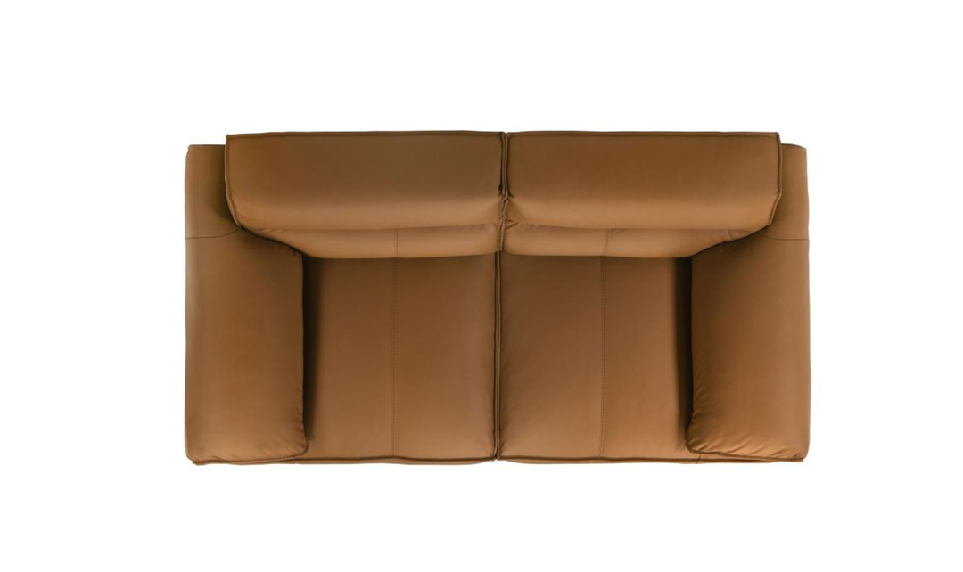 Modern Heritage Buxton Leather Loveseat with Wide Track Arms-jennifer