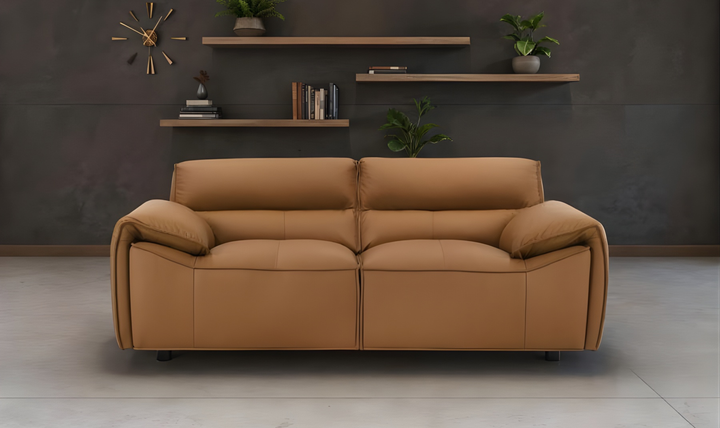 Modern Heritage Buxton Leather Loveseat with Wide Track Arms-jennifer