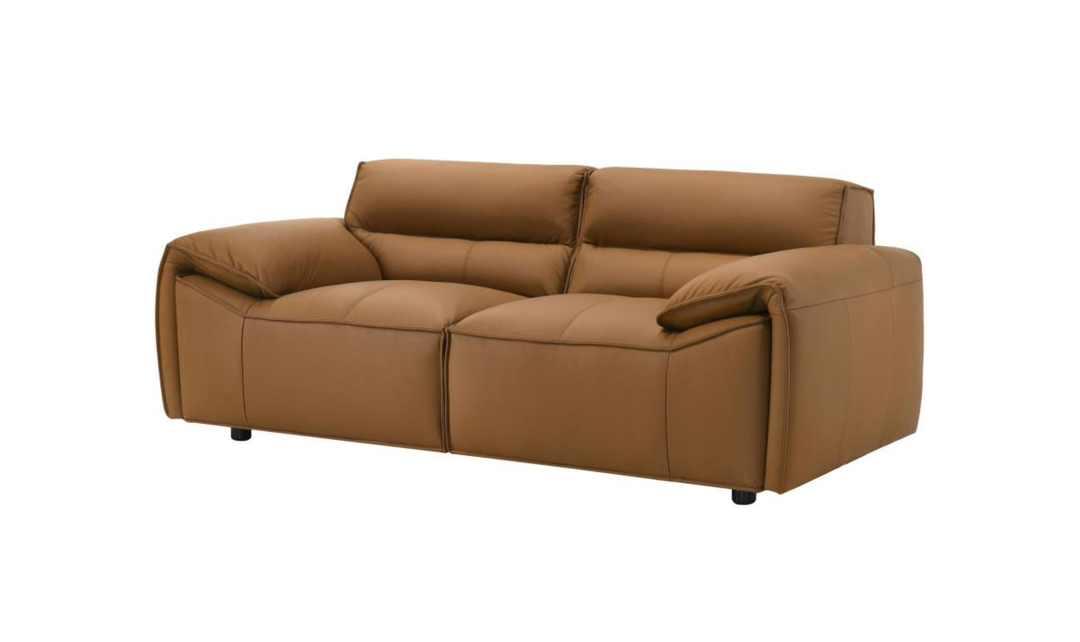 Modern Heritage Buxton Leather Loveseat with Wide Track Arms-jennifer
