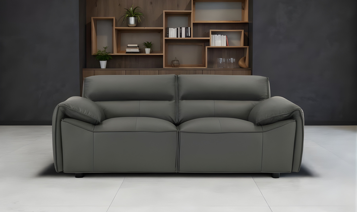 Modern Heritage Buxton Leather Loveseat with Wide Track Arms-jennifer