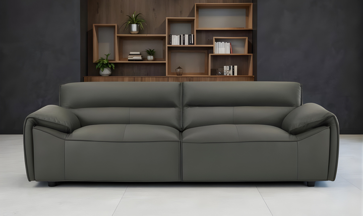 Modern Heritage Buxton Leather Sofa with Wide Track Arms-jennifer