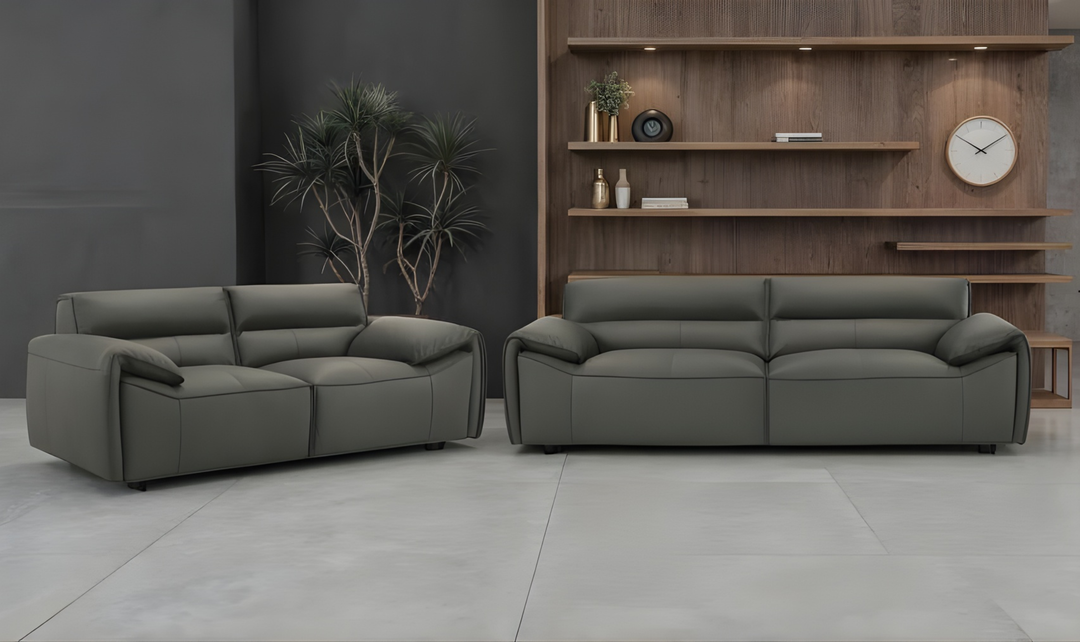 Modern Heritage Buxton Leather Sofa with Wide Track Arms-jennifer