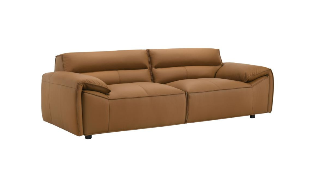 Modern Heritage Buxton Leather Sofa with Wide Track Arms-jennifer