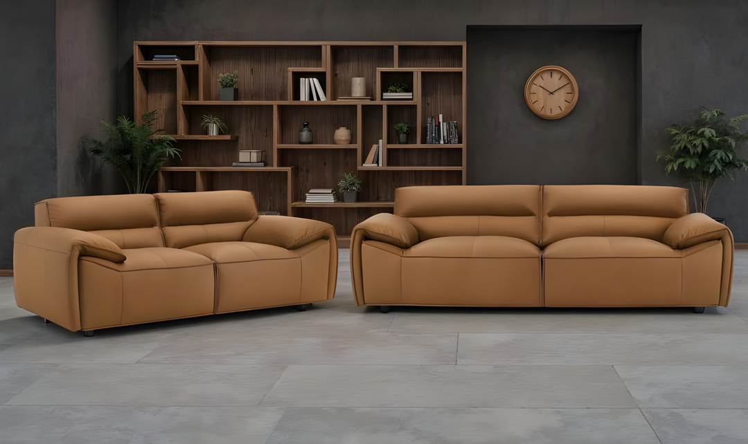 Modern Heritage Buxton Leather Sofa with Wide Track Arms-jennifer