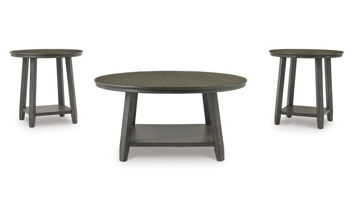 Modern Heritage Caitbrook Occasional Round Table Set in Gray