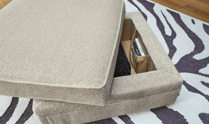 Modern Heritage Calnita Sisal Ottoman With Storage