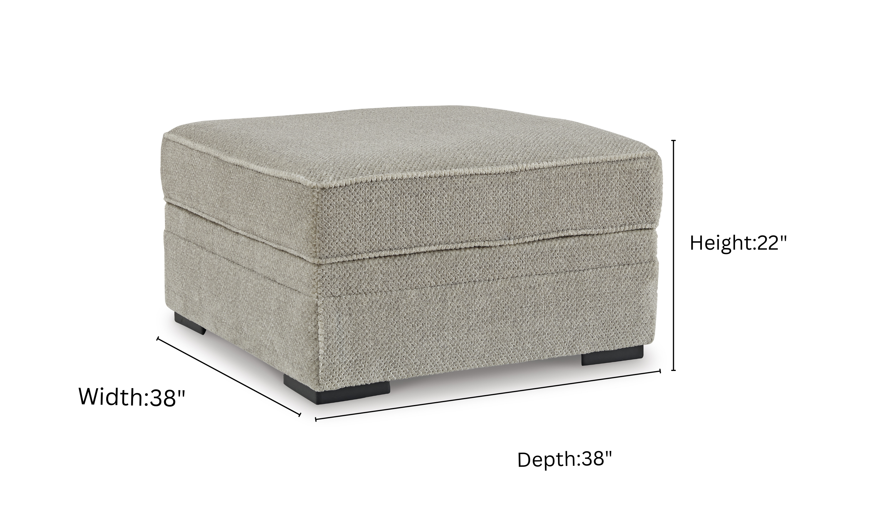 Modern Heritage Calnita Sisal Ottoman With Storage