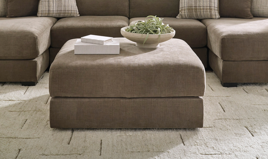 Modern Heritage Camellia-Court Fabric Ottoman With Hidden Storage-Jennifer
