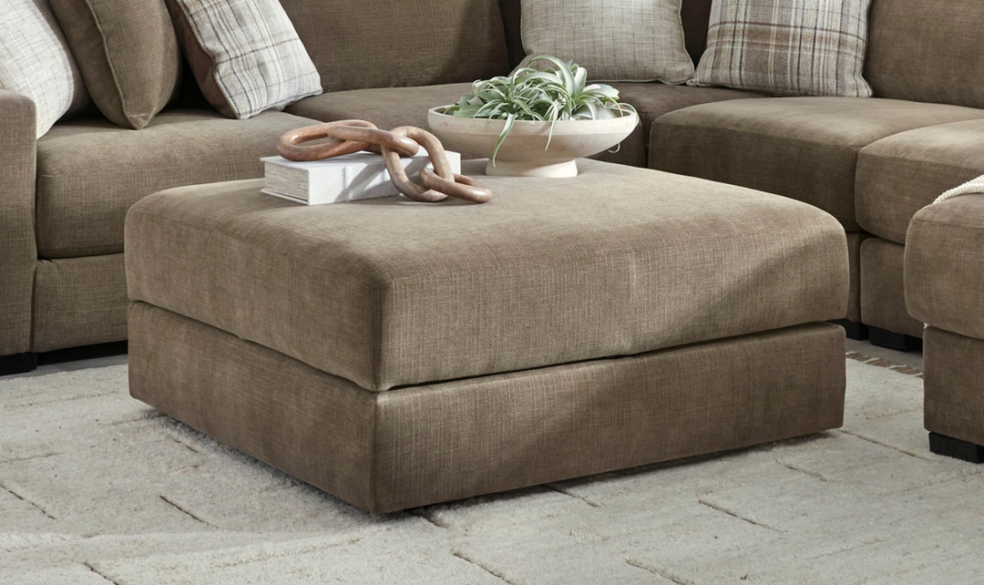 Modern Heritage Camellia-Court Fabric Ottoman With Hidden Storage-Jennifer