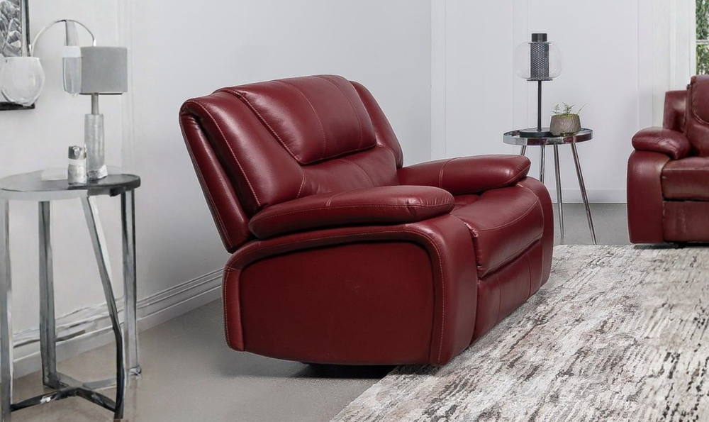 Modern Heritage Camila Leather Glider Reclining Chair-Jennifer Furniture