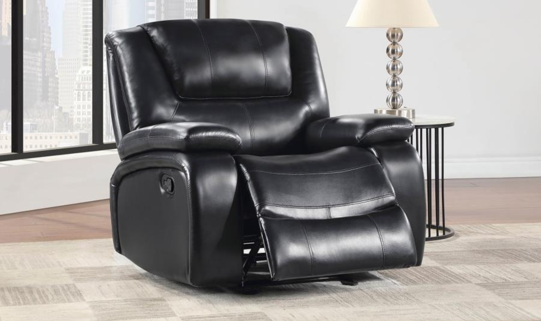 Modern Heritage Camila Leather Glider Reclining Chair-Jennifer Furniture