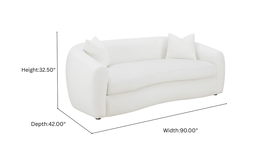 Modern Heritage Isabella Faux Sheepskin Fabric 3-Seater Sofa-jennifer Furniture