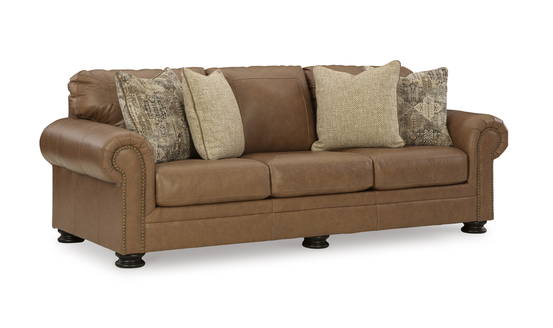 Modern Heritage Carianna 3 Seater Queen Sofa Sleeper With Top Grain Leather-Jennifer Furniture